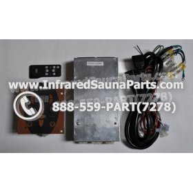 COMPLETE CONTROL POWER BOX WITH CONTROL PANEL - COMPLETE CONTROL POWER BOX HAVEN SAUNA INFRARED SAUNA AND FACEPLATE AND REMOTE CONTROL WITH WIRING 1