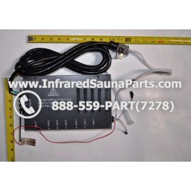 COMPLETE CONTROL POWER BOX 110V / 120V - COMPLETE CONTROL POWER BOX 110V / 120V SAUNAGEN INFRARED SAUNA  WITH 7 CIRCUIT BOARD PINS  6 FEMALE PLUGS 17