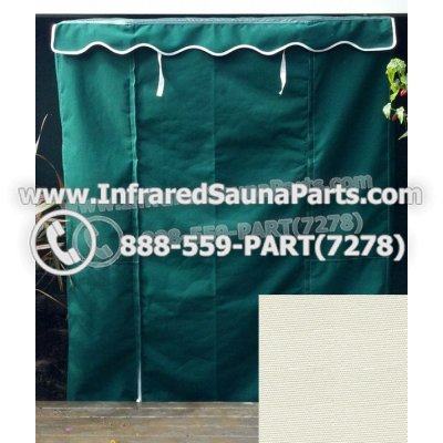 Blanco/White - RAIN COVER FOR 6 PERSON INFRARED SAUNA IN WHITE FINISH 1